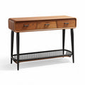 Wooden Console Table with Three Drawers for Living Room Use, Made from Engineered Wood, Dimensions 120 x 40 x 75cm