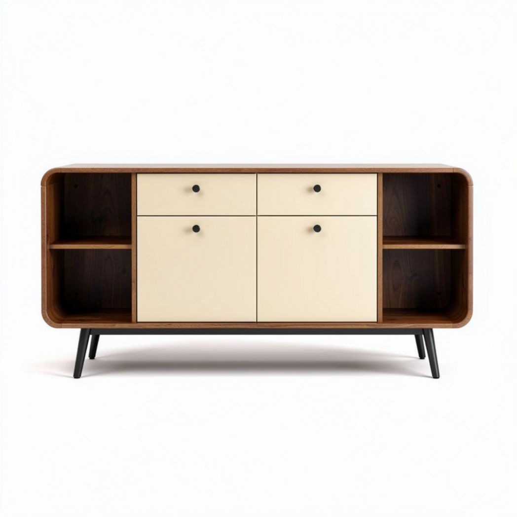 Wooden Storage Sideboard for Living Room Organization – 150 x 40 x 70cm