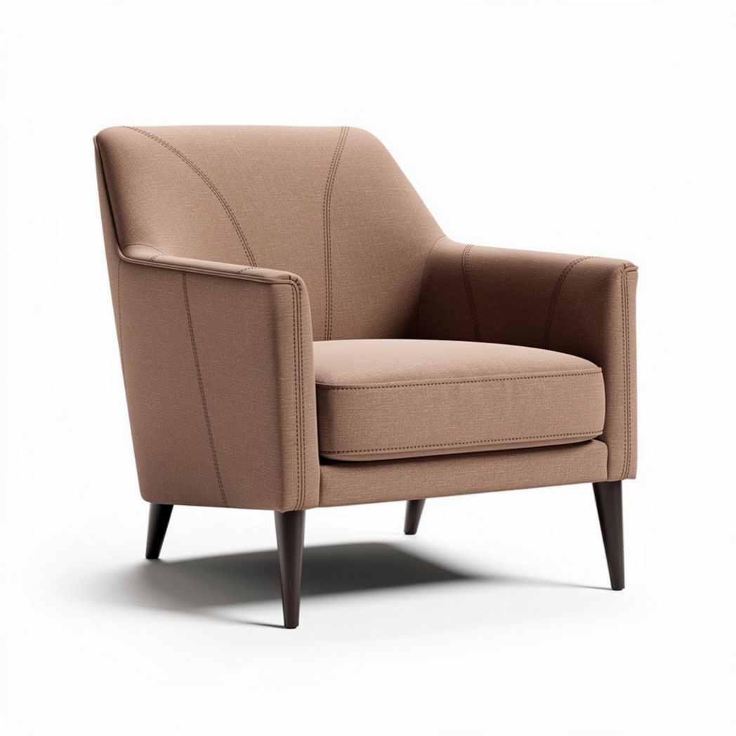 Fabric Armchair for Living Room Seating – Upholstered with Soft Foam – 80 x 80 x 85cm
