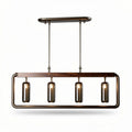 Metal Frame Pendant Light Fixture for Modern Interiors – 60 x 15 x 20cm