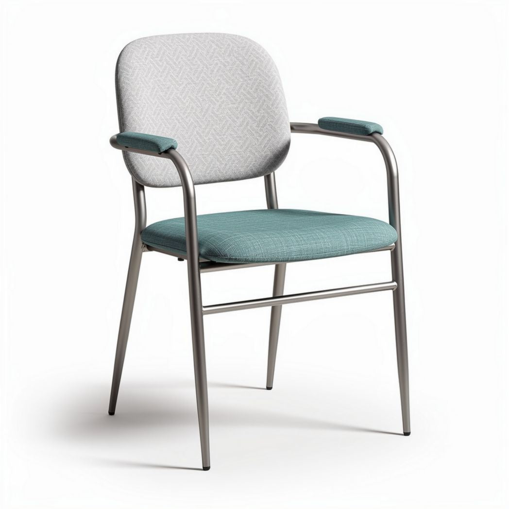 Metal Frame Dining Chair with Upholstered Seat and Backrest – 50 x 55 x 85cm